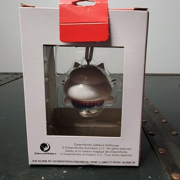 Hallmark Gabby's Dollhouse Cakey Cat Red Box Christmas Tree Ornament 2022 - Picture 4 of 6